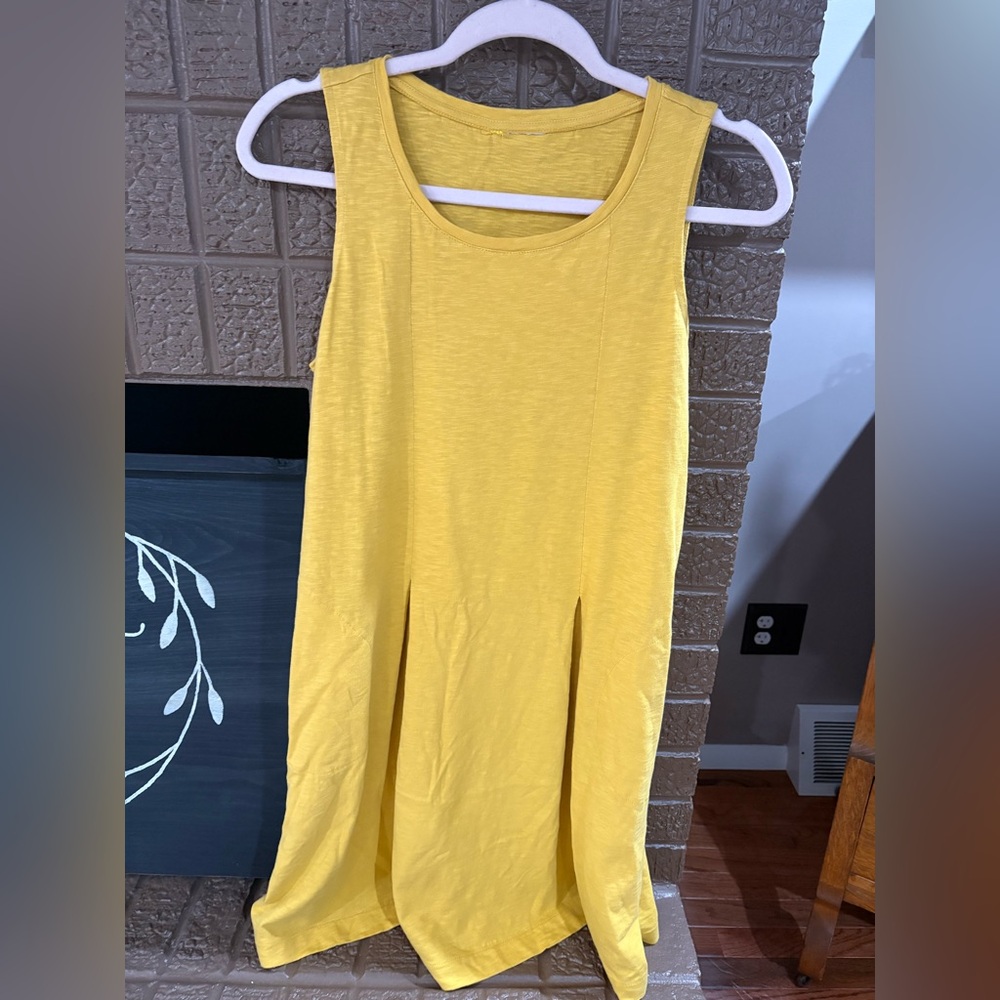 J. Jill Yellow Midi Dress with Pockets